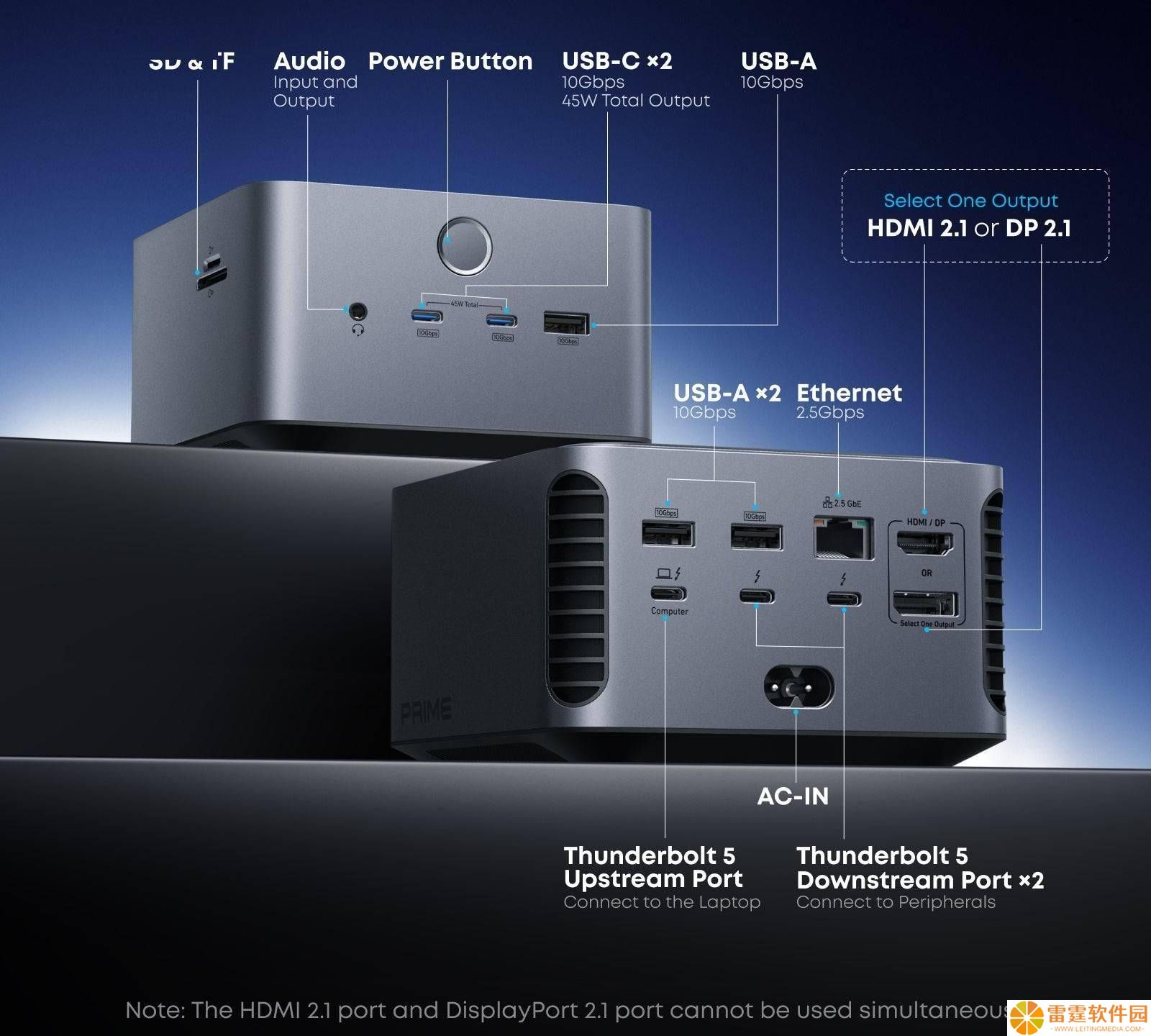 Anker安克Prime TB5扩展坞：十四合一雷电5接口，定价近三千元