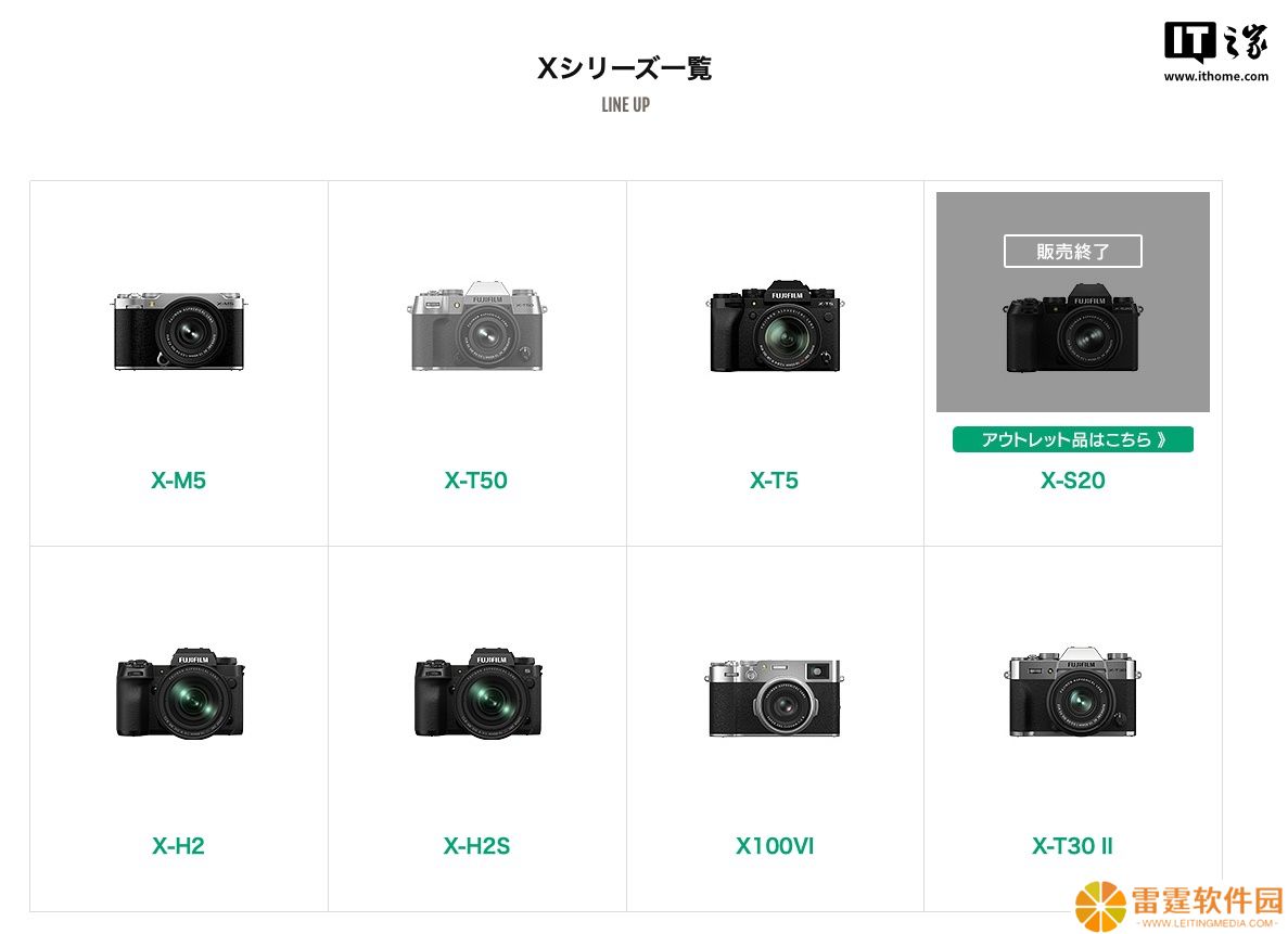 富士在日本停产 X-S20 相机，新产品推出时间尚不明确