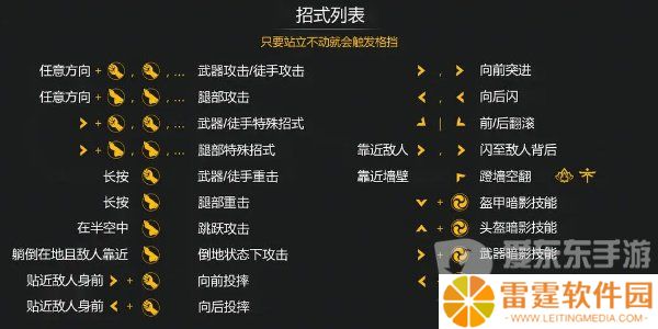 暗影格斗3出招表大全 暗影格斗3出招顺序