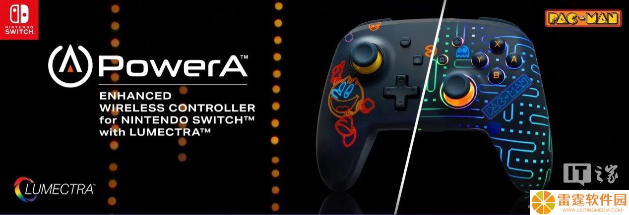 PowerA 推出《吃豆人》游戏联名任天堂 Switch 手柄，64.99 美元