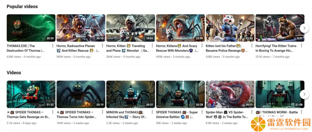 YouTube 上 AI 生成的儿童惊悚视频泛滥，平台监管面临挑战