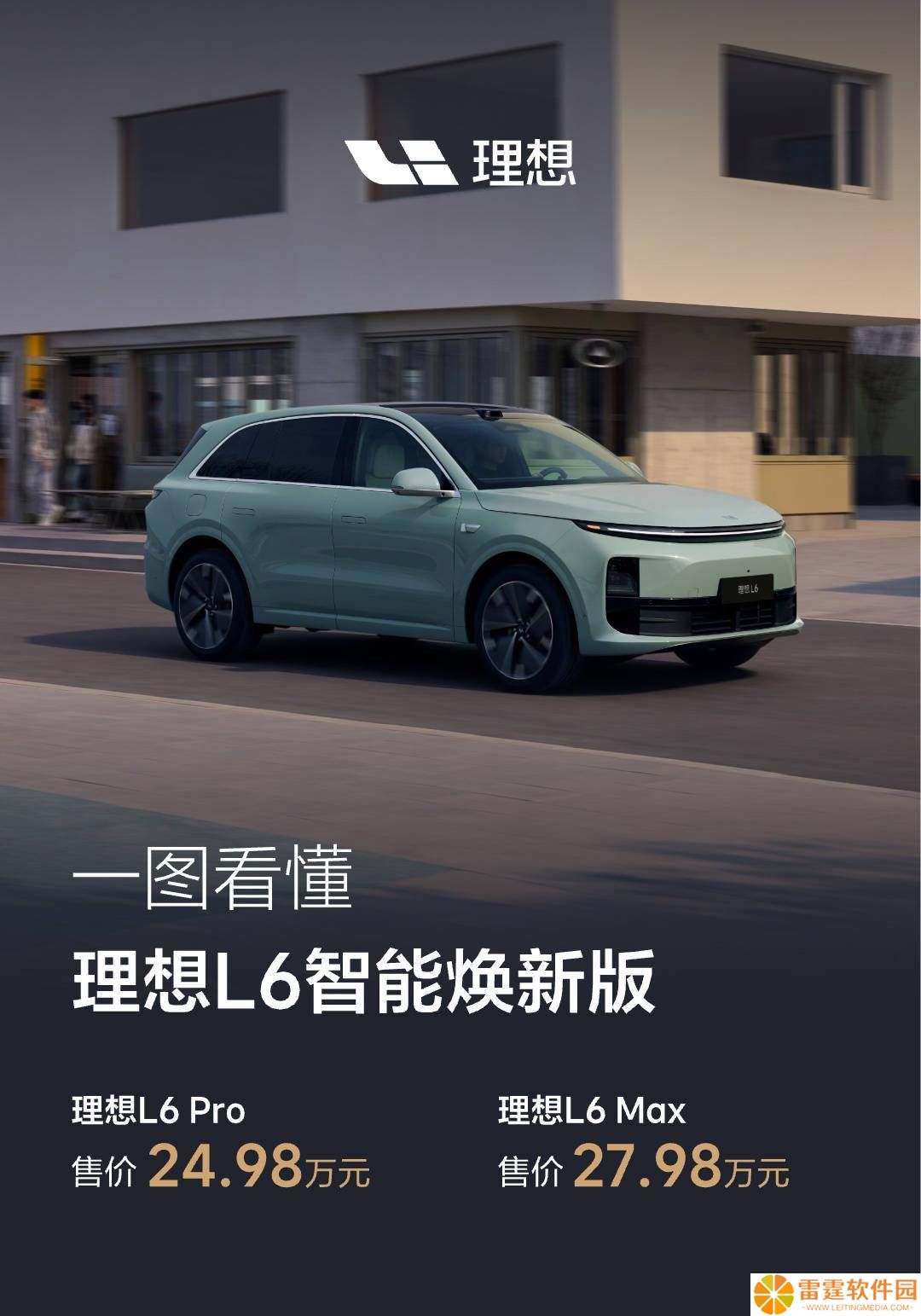 理想L6智能焕新上市，全系标配高性能激光雷达，售价24.98万起！