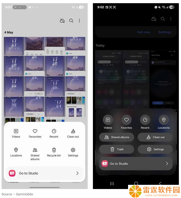 初探三星 One UI 8 界面：模糊 + 磨砂效果，提升 UI 深度感