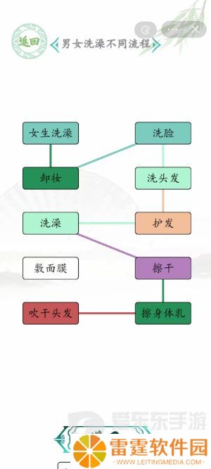 汉字找茬王男女洗澡关卡如何过关 男女洗澡通关流程攻略