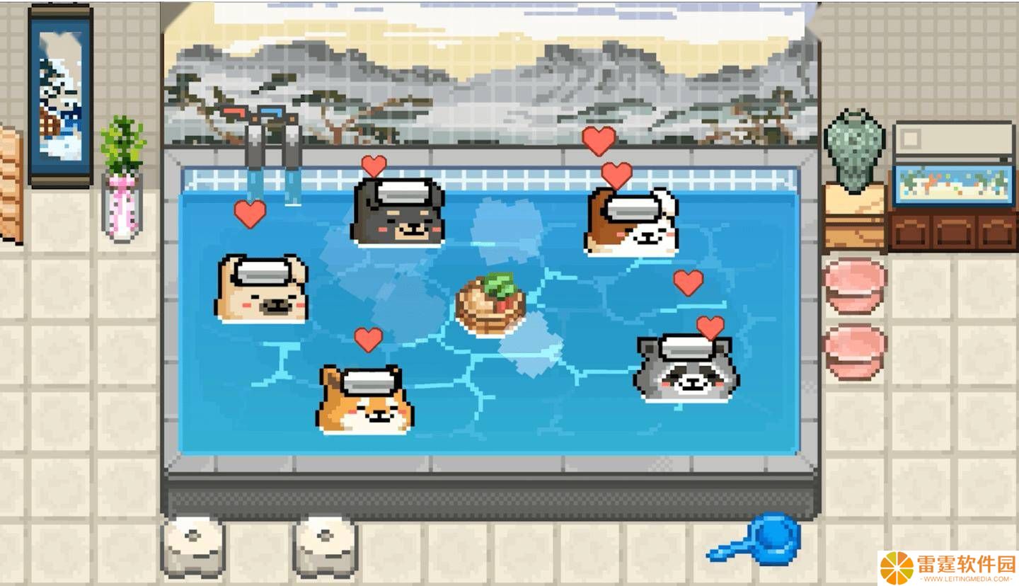 《线条小狗：动物温泉》正式发售，Steam首发仅23.4元，快来打造你的温泉小镇！