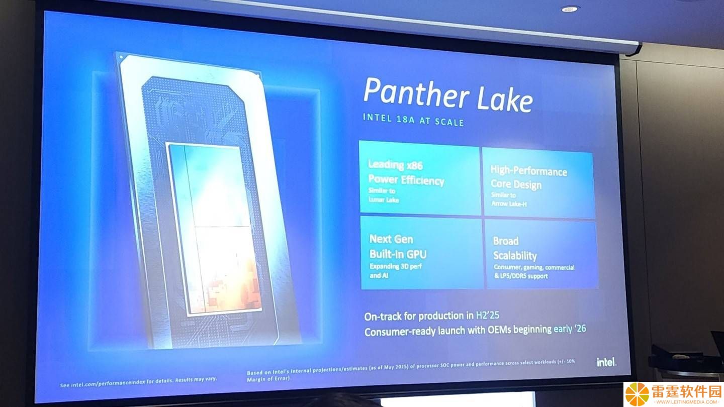 英特尔新一代处理器Panther Lake亮相：性能媲美Ultra系列，2026年来袭