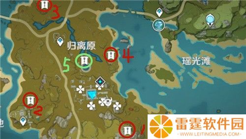 原神归离四个圆盘位置在哪 原神归离四个圆盘位置详解
