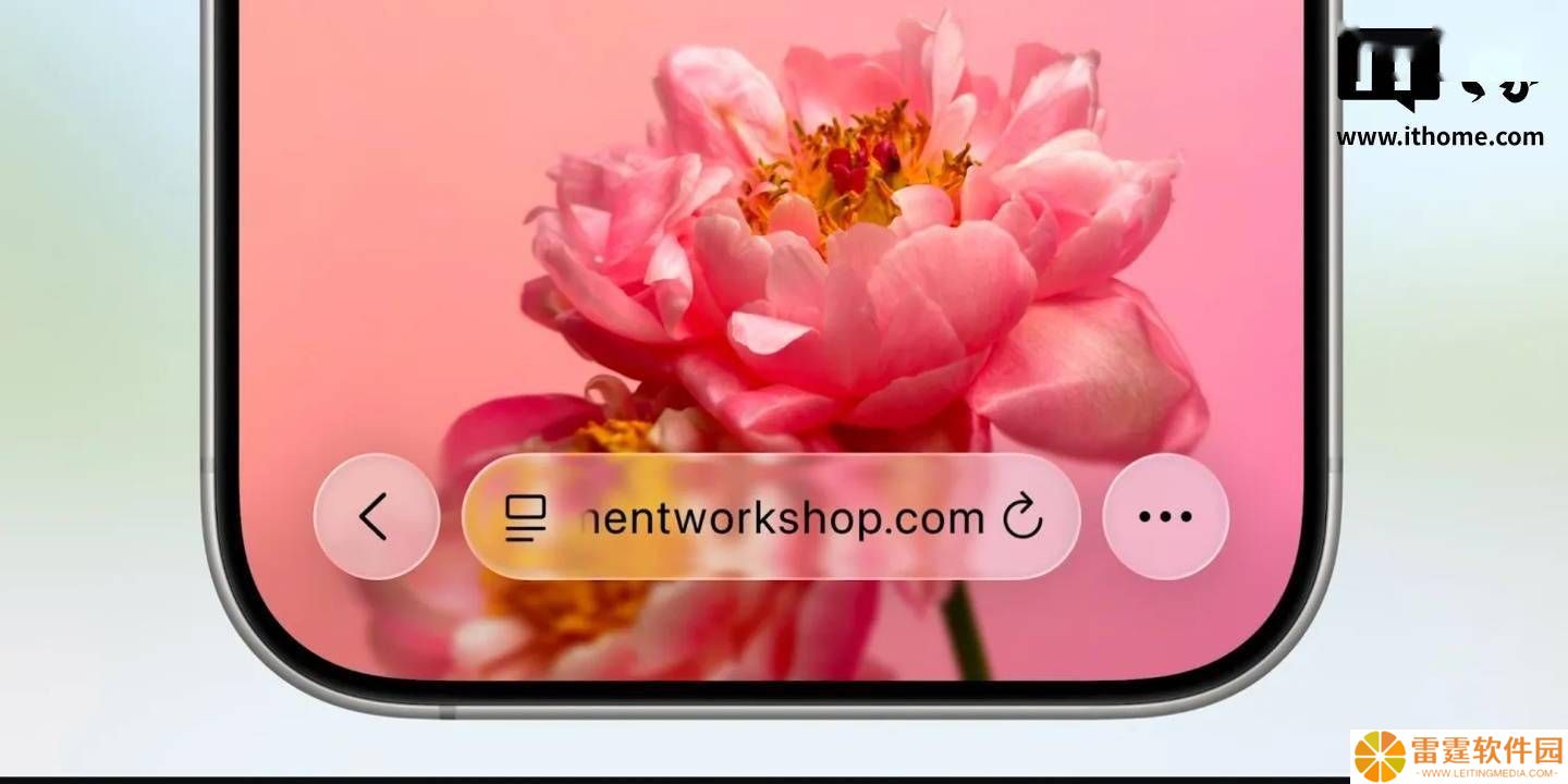苹果iOS 26 Safari新界面曝光：无边框设计搭配液态玻璃动画效果