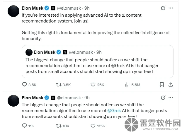 马斯克引入Grok AI，X平台小账号优质内容能否迎来春天？