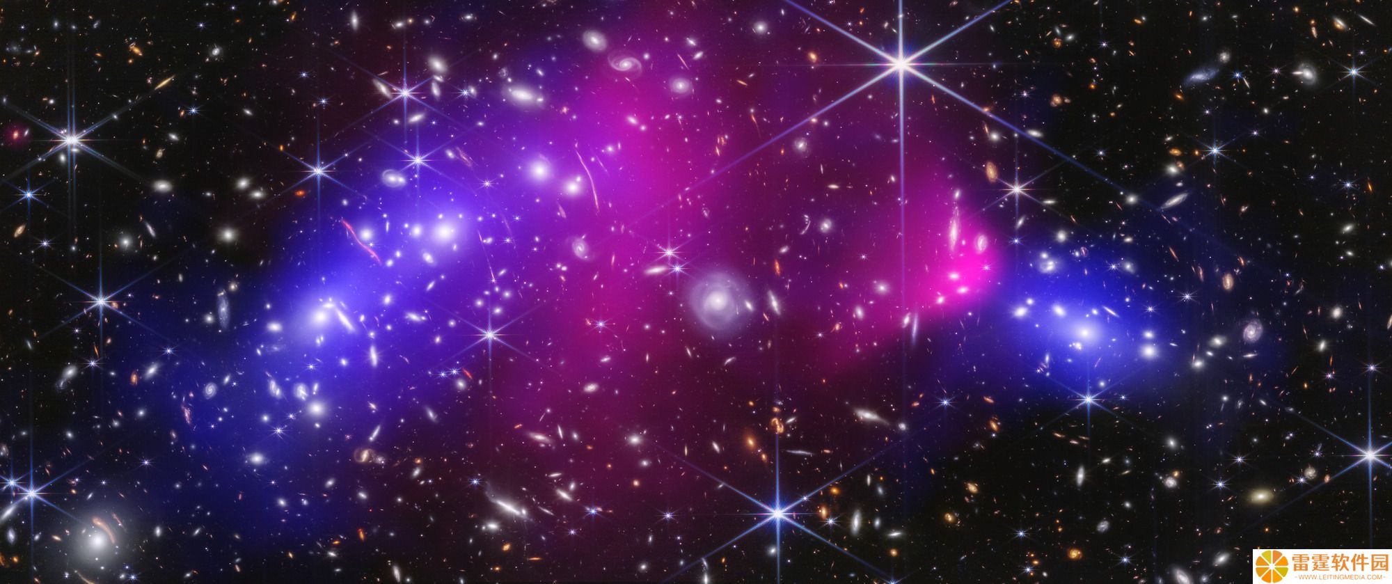探究暗物质之谜，子弹星系团新观测图像公布