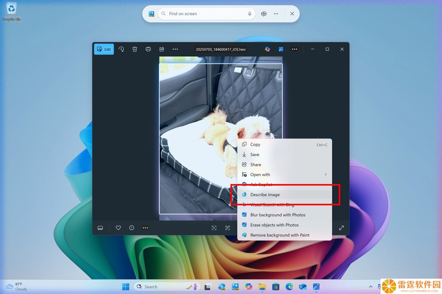 微软更新 Win11 Dev / Beta 预览版：扩展 Click to Do 描述图片功能、增强讲述人
