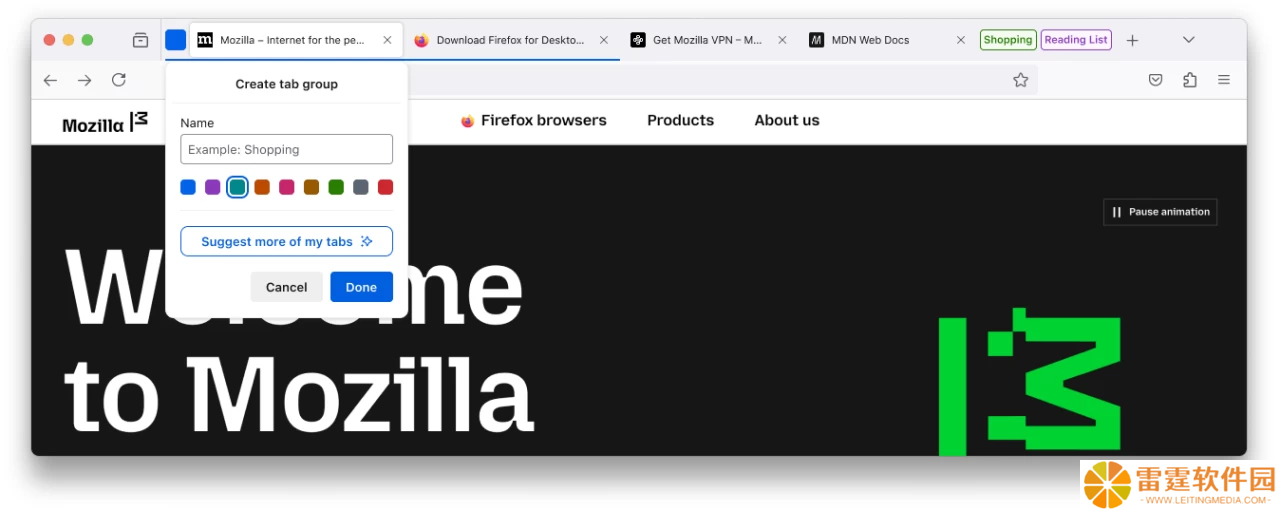 火狐 Firefox 141 稳定版发布：AI 智能分组标签页，Win10 / Win11 上首次支持 WebGPU 技术