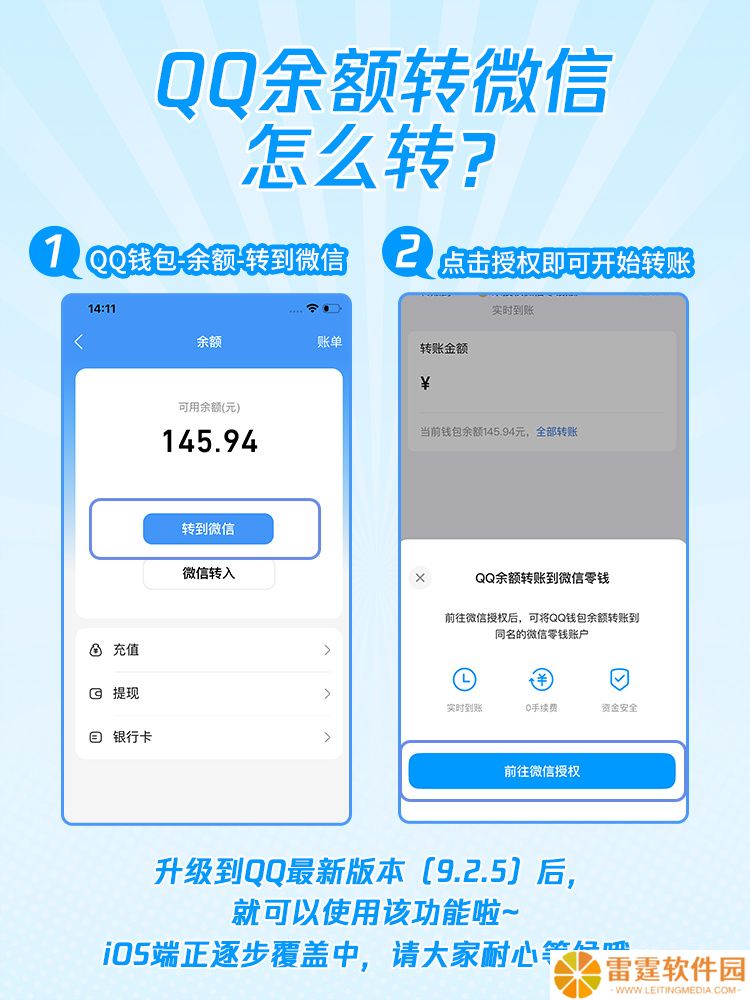 无需手续费，QQ 钱包余额官宣支持转到微信使用