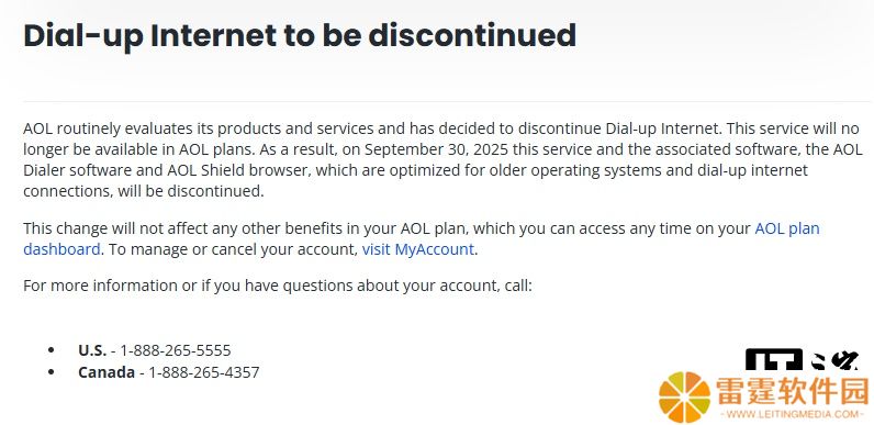 34 年历史终结：美国运营商 AOL 宣布 9 月 30 日正式取消拨号上网服务