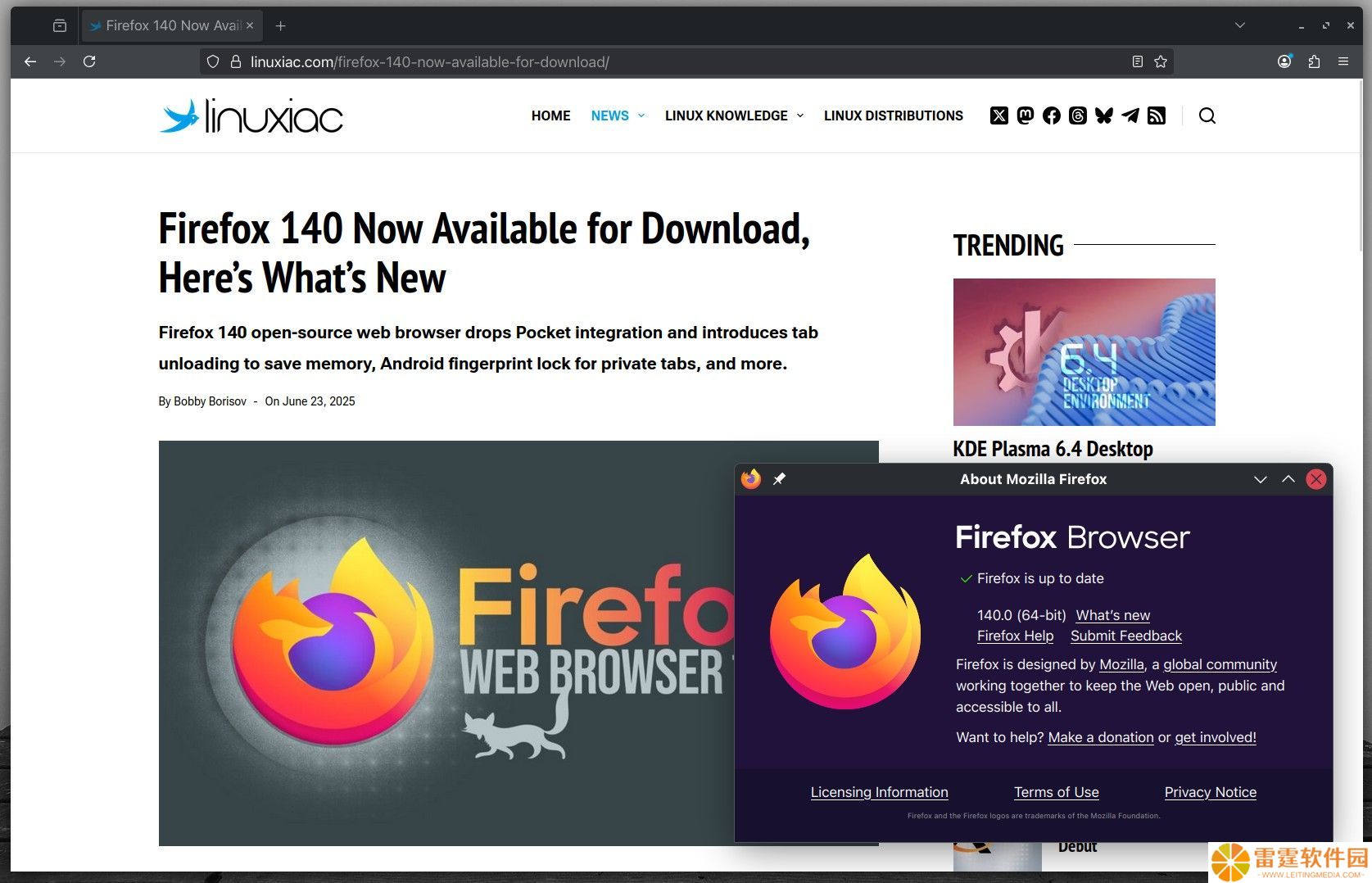 火狐 Firefox 浏览器 140 发布：手动 Unload 标签页、优化翻译体验等