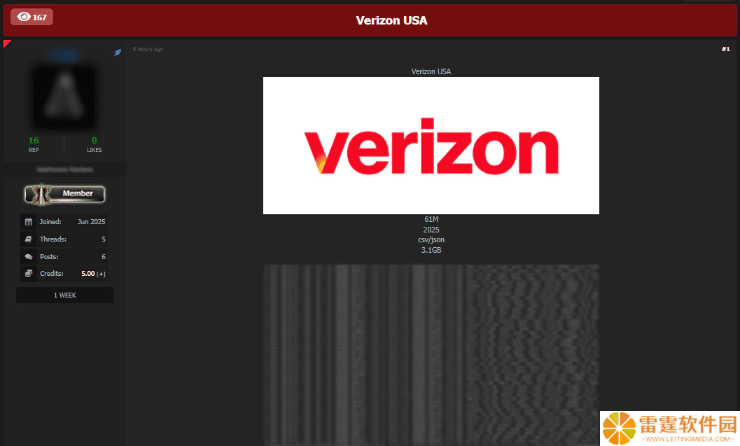 Verizon 回应 6100 万条数据遭甩卖：系旧数据，与公司及客户无关