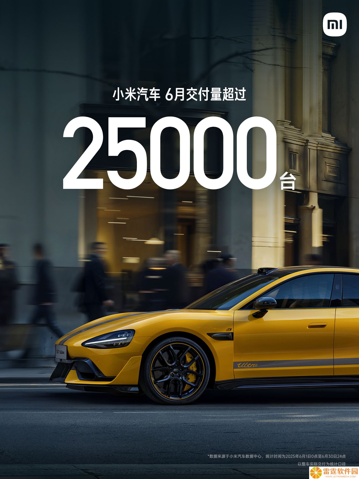 小米汽车 6 月交付量超过 25000 台，正全力以赴抓紧生产 SU7 / YU7